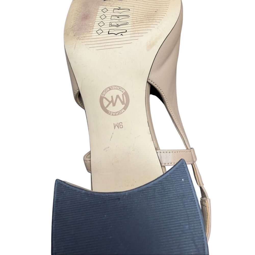 Michael Kors Tan with Black Toe Sling Back- size 9 - Picture 8 of 8